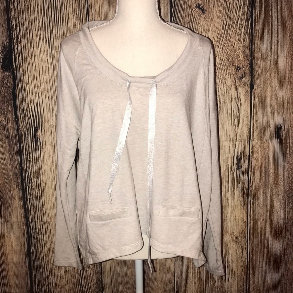 Lole scoop neck grey long sleeved top XS